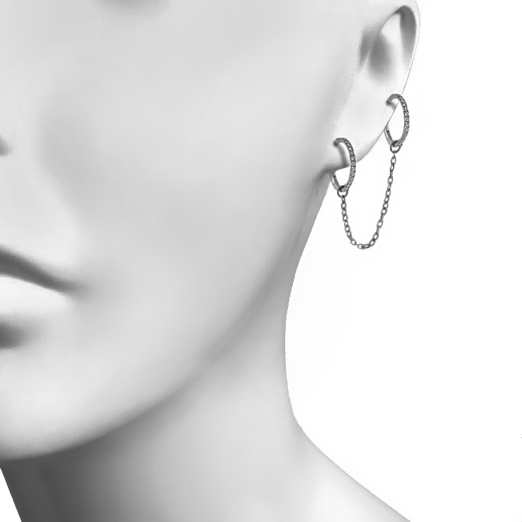 Пірсинг вухо